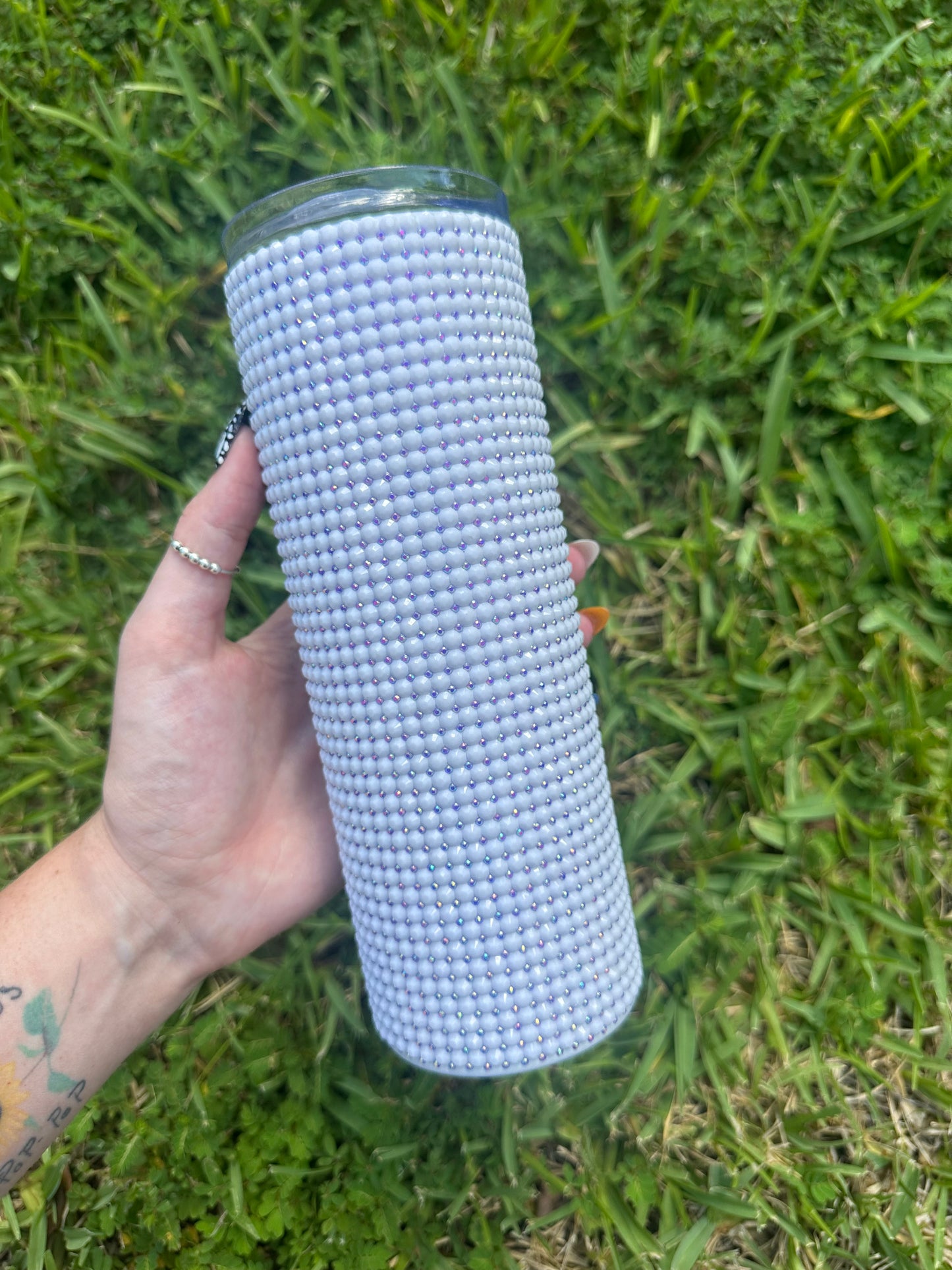 Elegant Lavender Rhinestone Tumbler